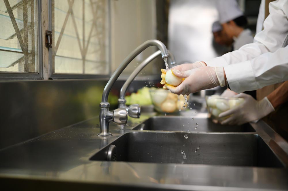 commercial kitchen sink