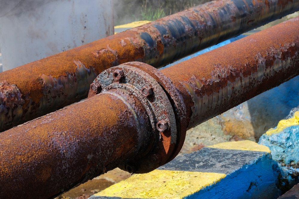 corroded water line